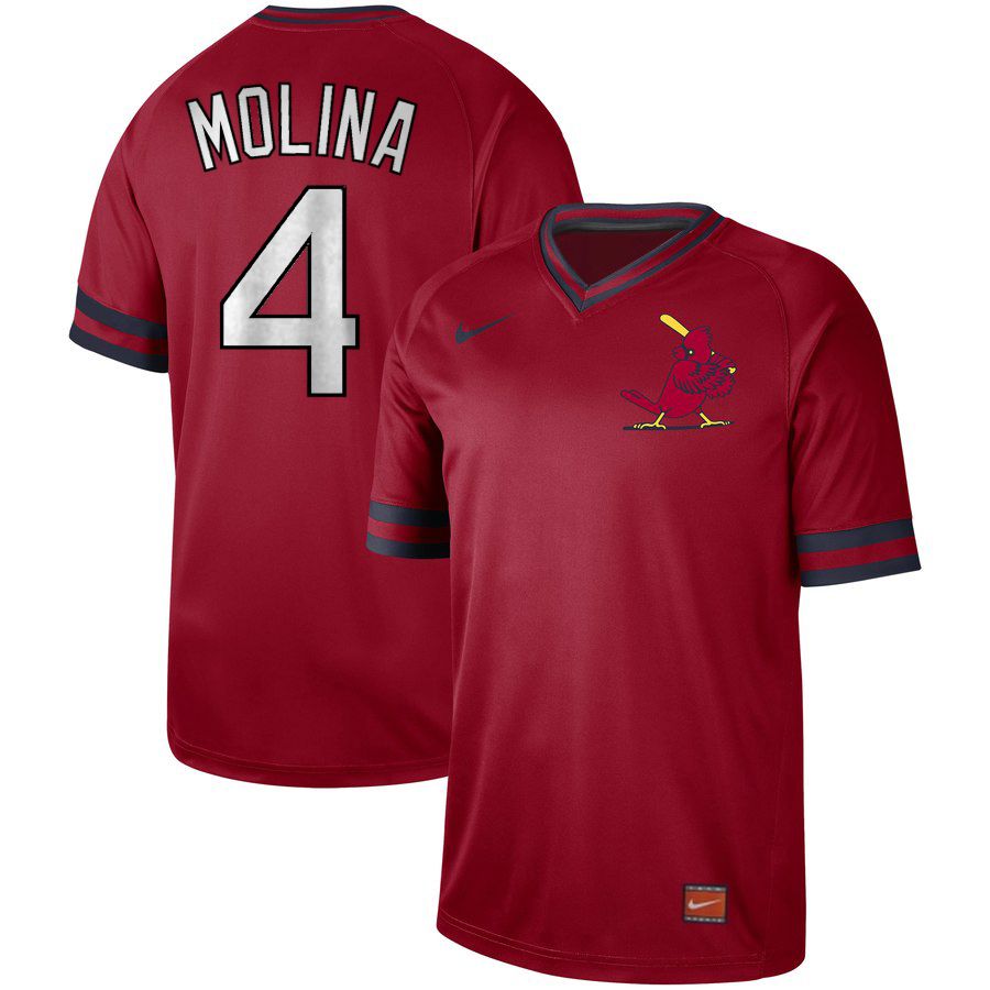 2019 Men MLB St.Louis Cardinals #4 Molina red Nike Cooperstown Collection Jerseys